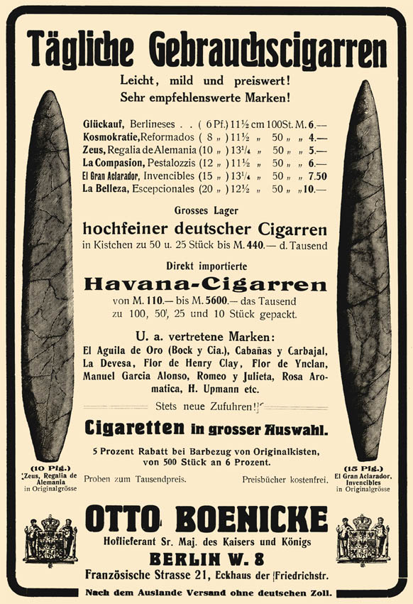Havanna-Cigarren Reklame
