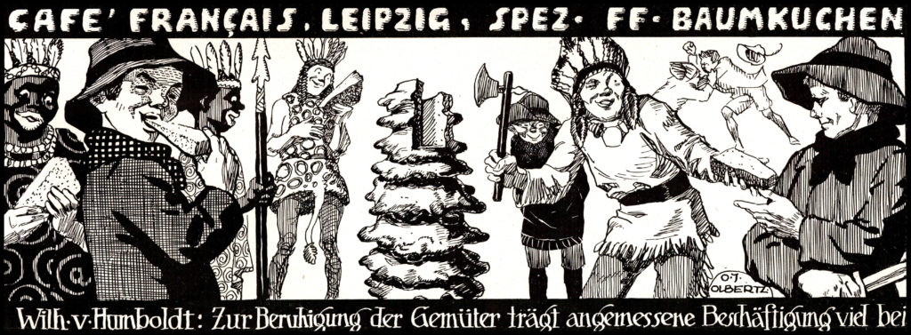 Reklame: Cafe Francais in Leipzig