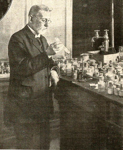Ghr.Ehrlich im Laboratorium