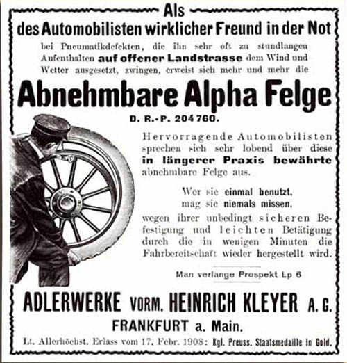 Abnehmbare Alphafelge